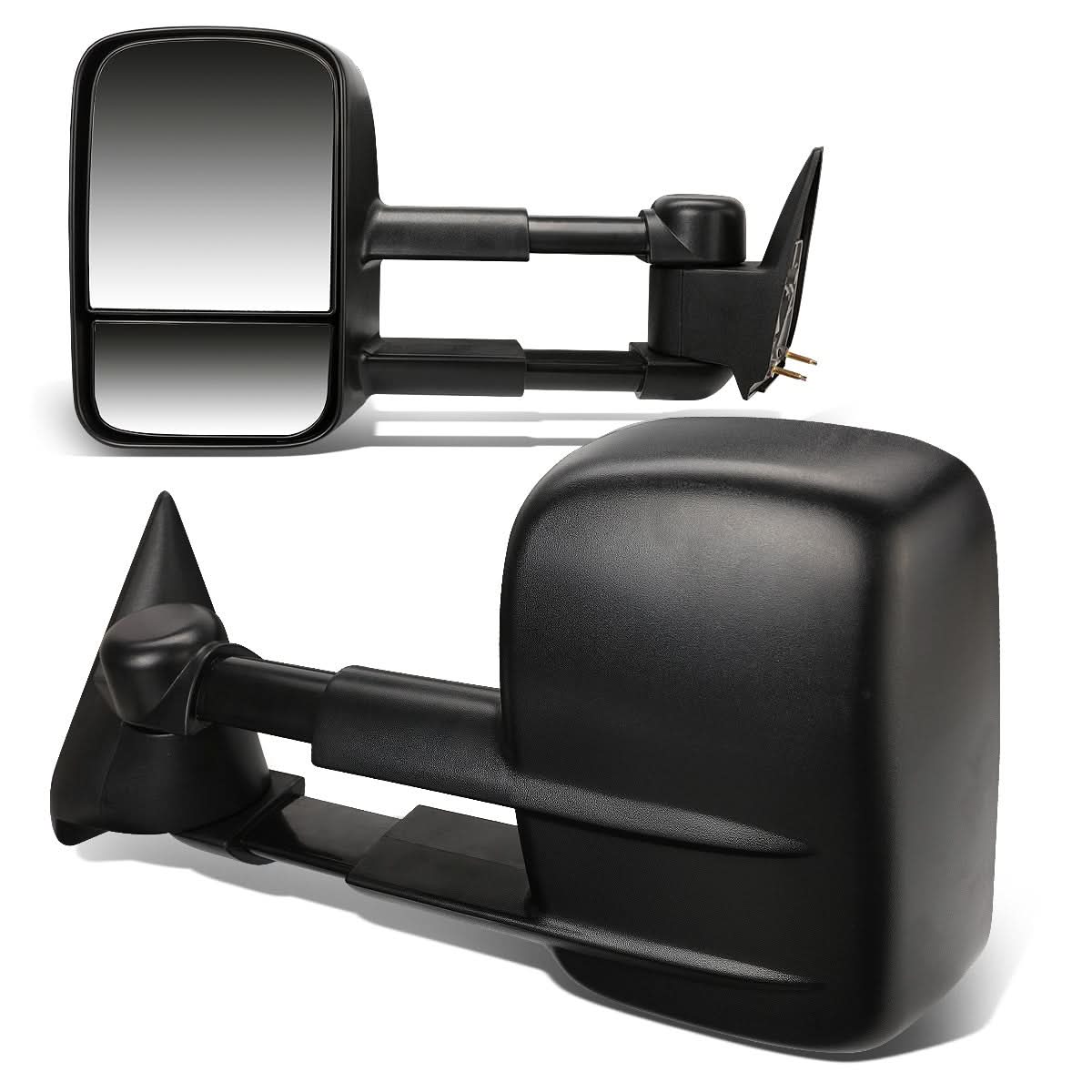 99-06 Chevrolet Silverado GMC Sierra Manual Towing Mirrors Pair Black