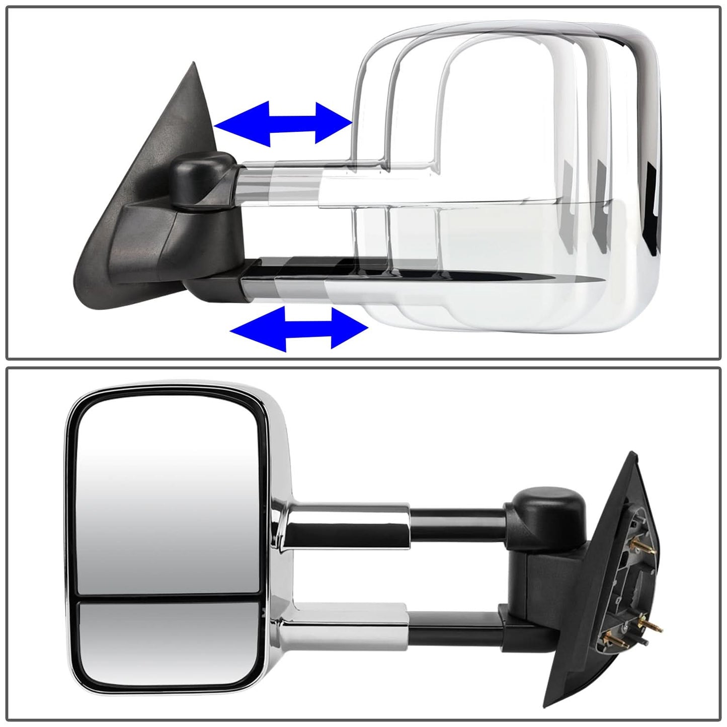 1997-2003 Ford F-150 Power Towing Mirrors - Chrome Pair