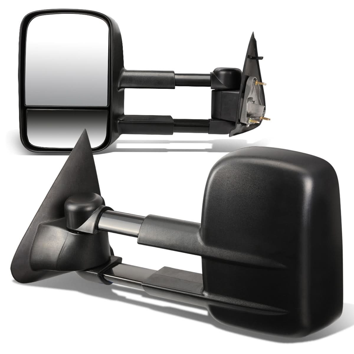 1997-2003 Ford F-150 Manual Towing Mirrors Pair Black