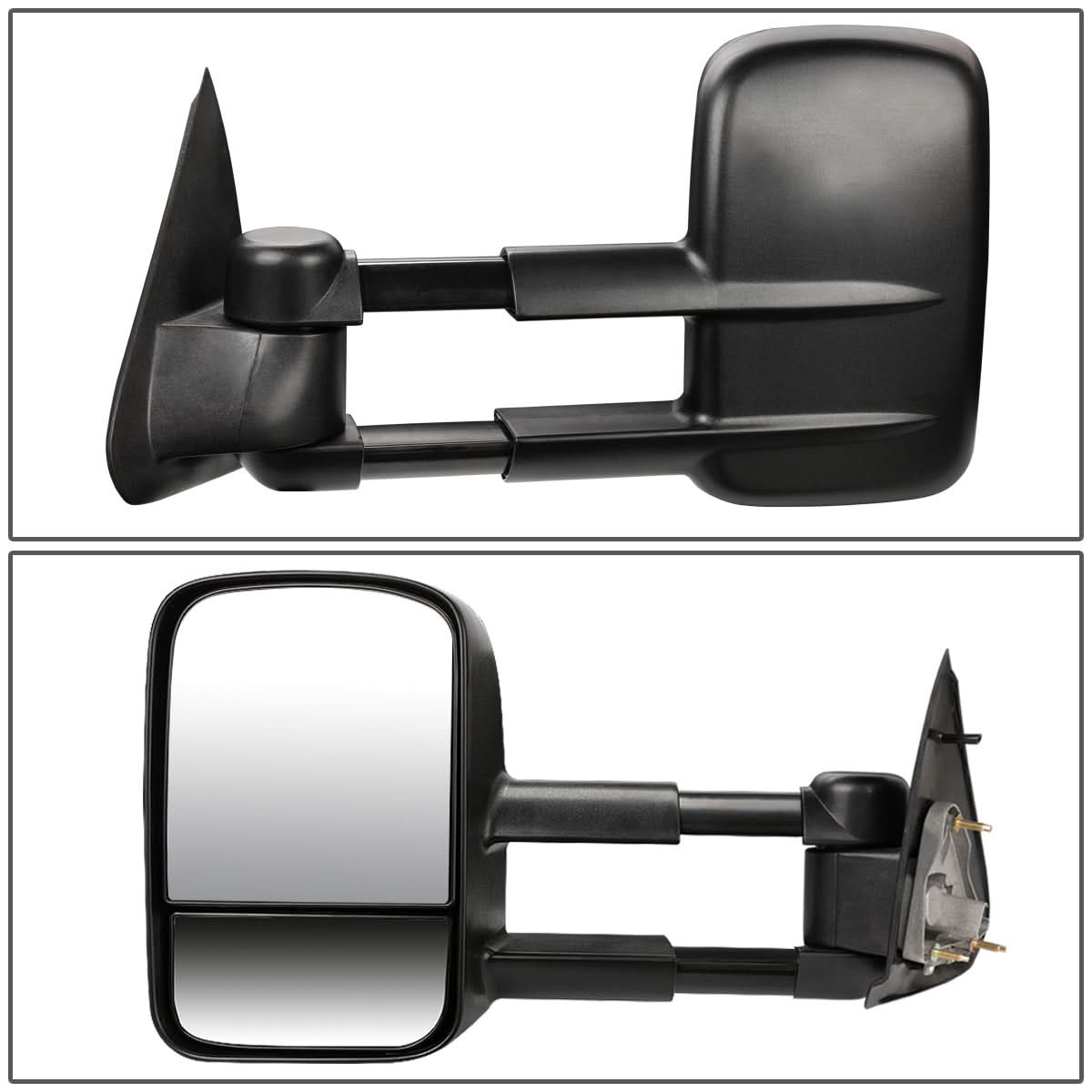 1997-2003 Ford F-150 Manual Towing Mirrors Pair Black