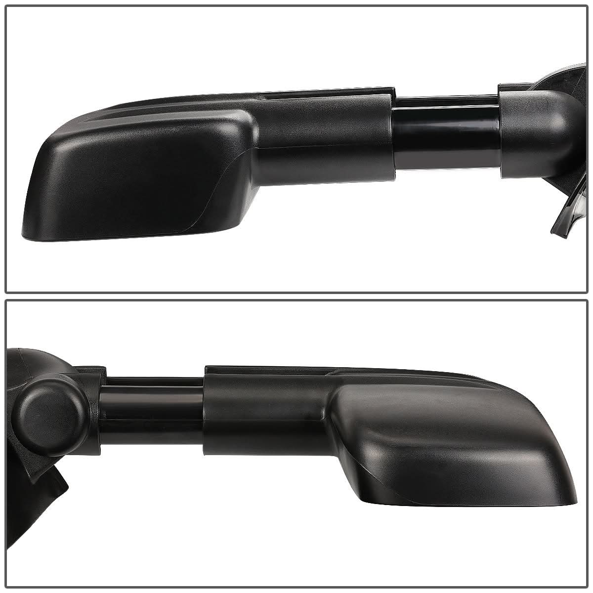 1997-2003 Ford F-150 Manual Towing Mirrors Pair Black
