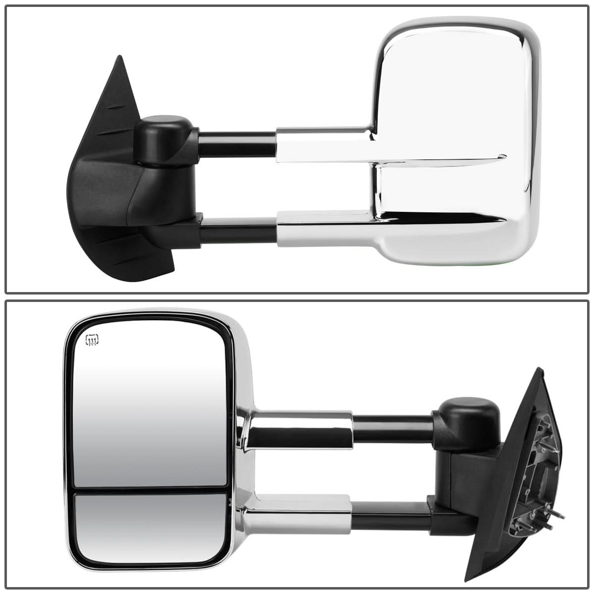 07-12 Chevrolet Silverado / GMC Sierra Powered Heated Towing Mirrors - Chrome