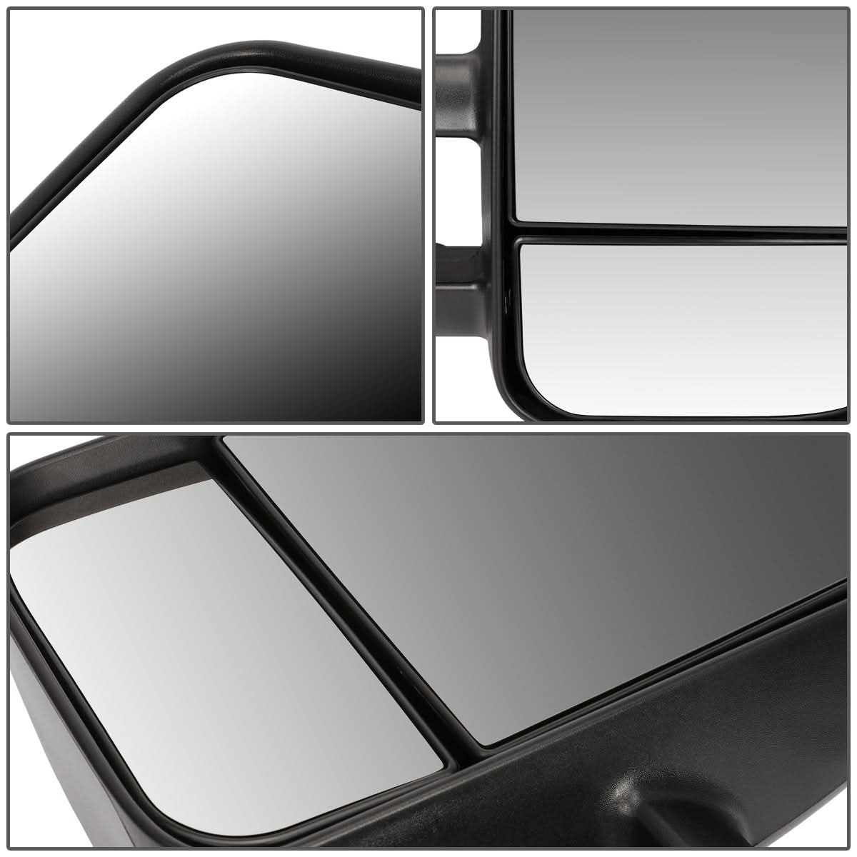 2007-2012 Chevrolet Silverado Towing Mirrors - Manual Black Pair
