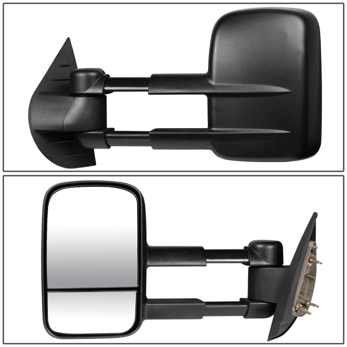 2007-2013 Chevrolet Silverado Left Manual Towing Mirror Black