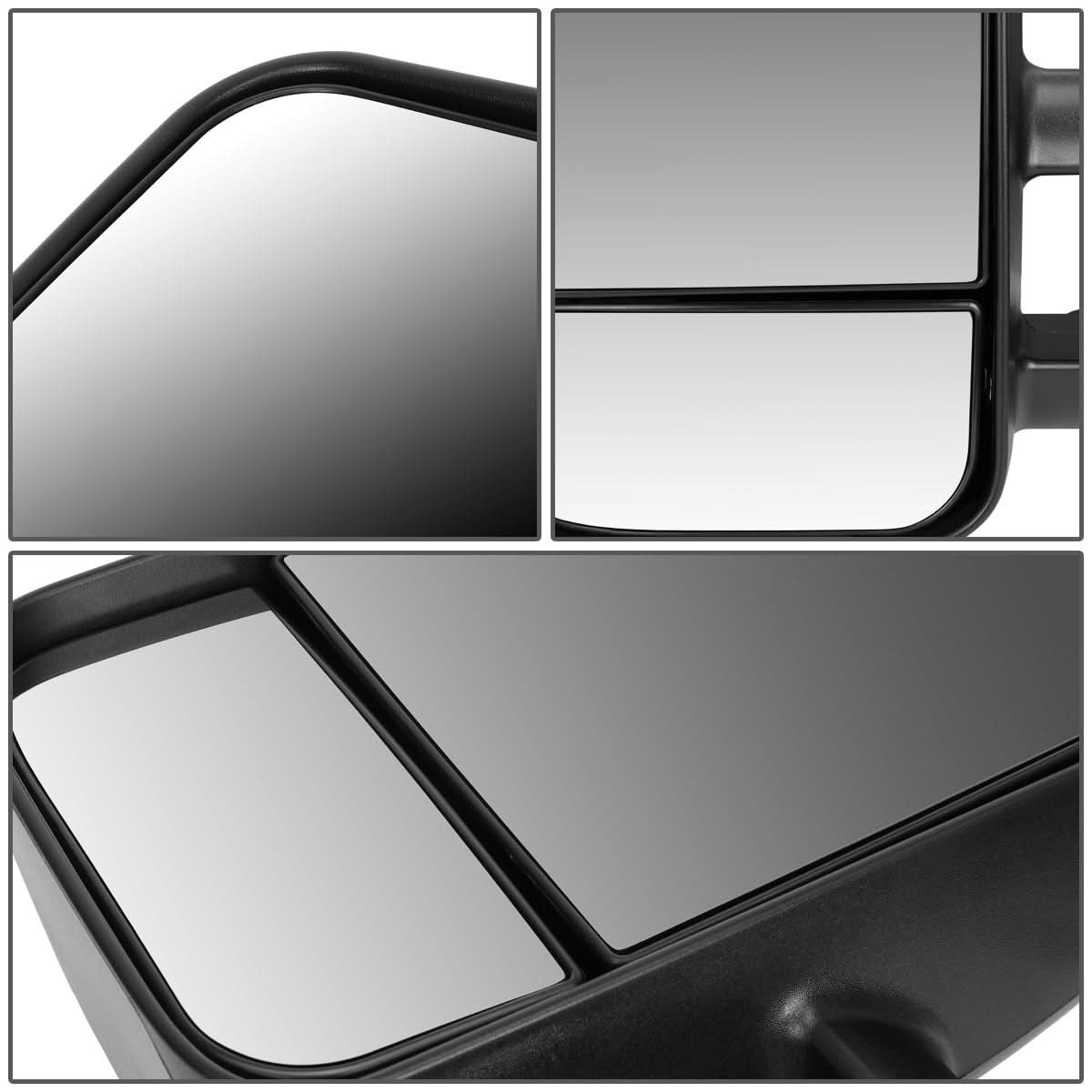 2007-2013 Chevrolet Silverado Left Manual Towing Mirror Black