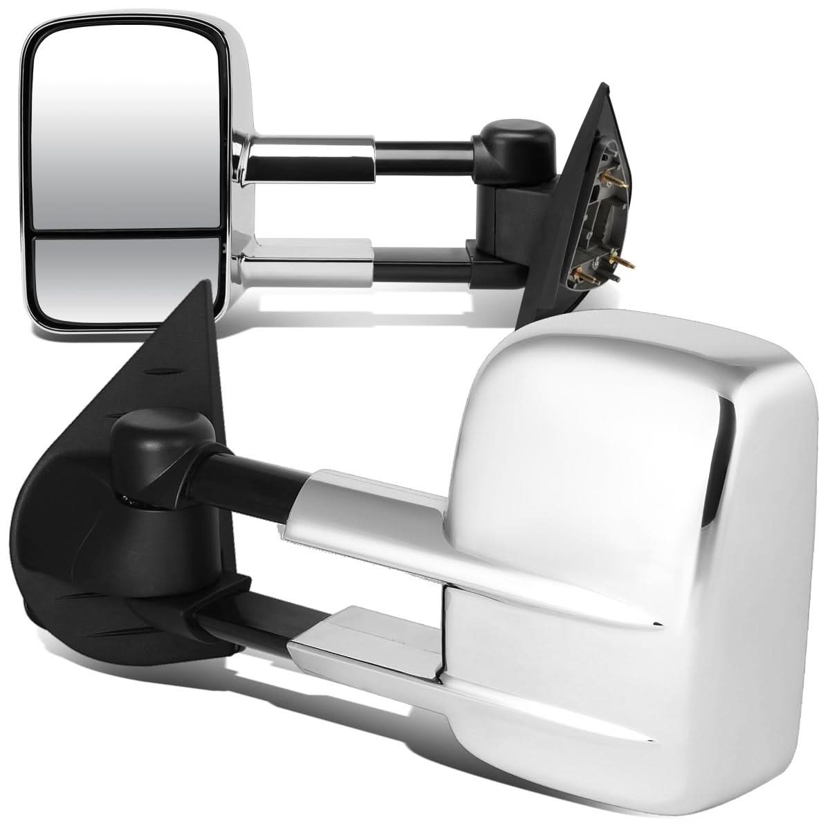 2007-2012 Chevrolet Silverado Towing Mirrors - Manual Chrome Pair