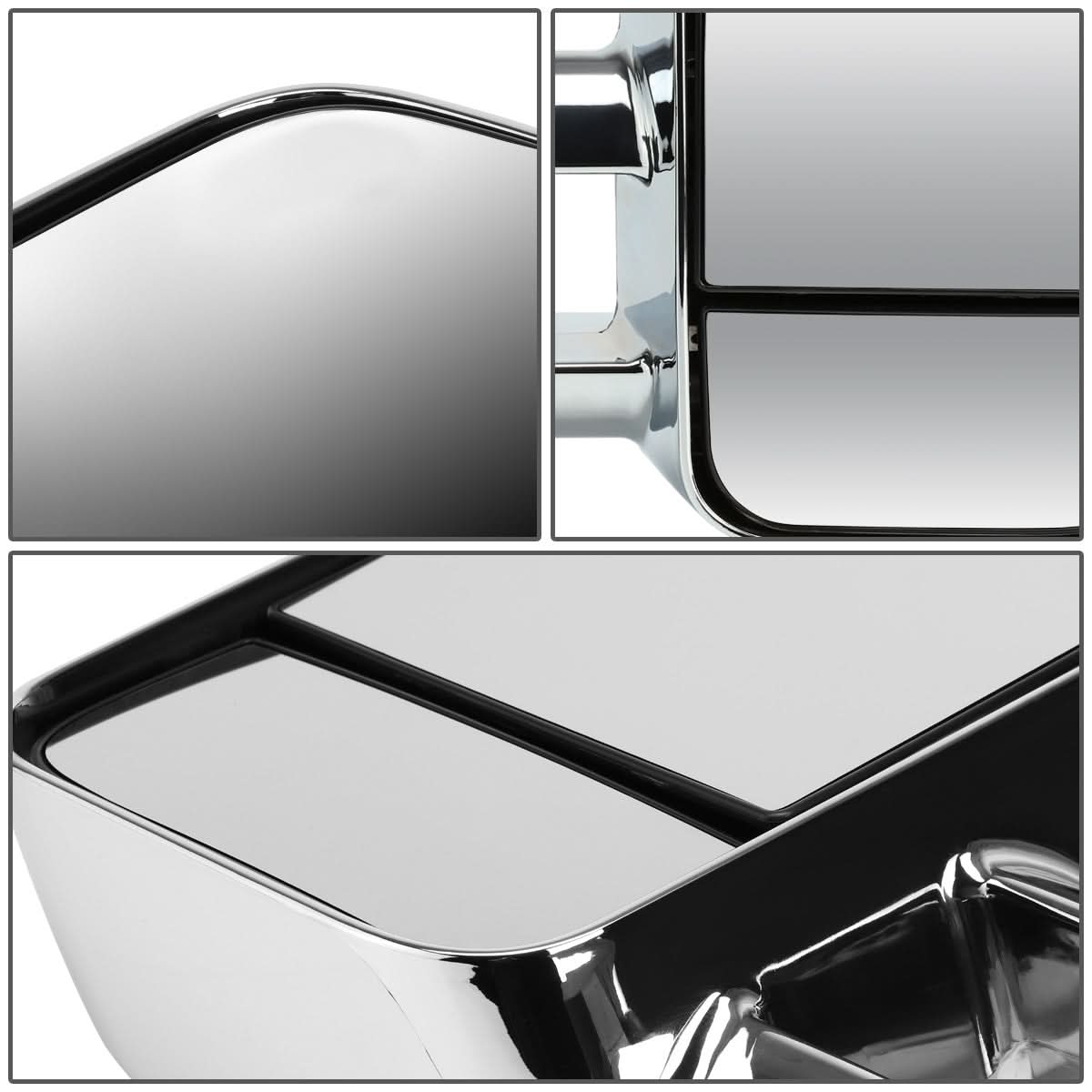 2007-2012 Chevrolet Silverado Towing Mirrors - Manual Chrome Pair