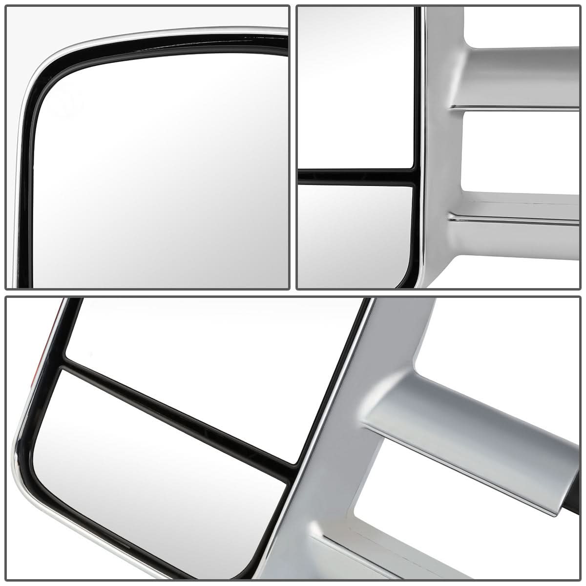 2007-2013 Chevrolet Silverado Towing Mirrors - Manual LED Chrome Pair