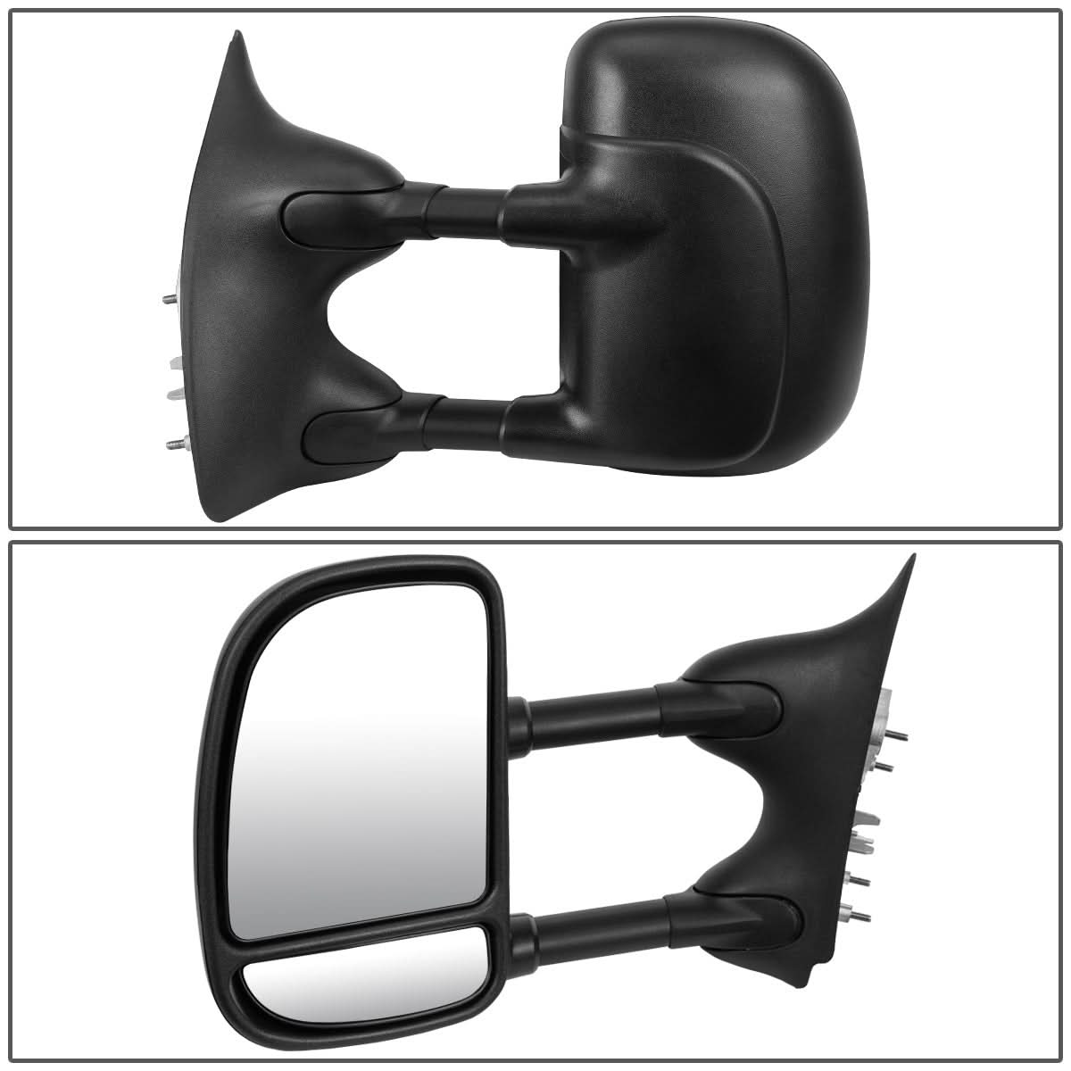 99-07 Ford F-250 F-350 F-450 F-550 Left Towing Mirror Manual Black