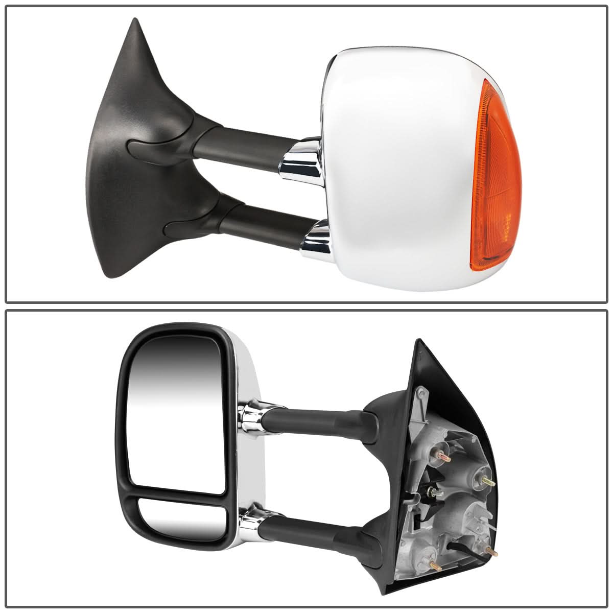 99-07 Ford F-250 F-350 F-450 F-550 Super Duty Towing Mirrors Manual Pair