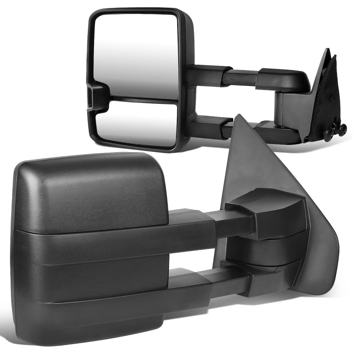 2004-2014 Ford F-150 Towing Mirrors Pair Black Unpowered