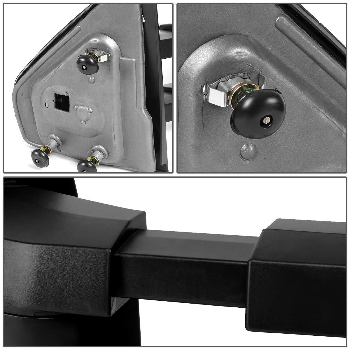 2004-2014 Ford F-150 Towing Mirrors Pair Black Unpowered