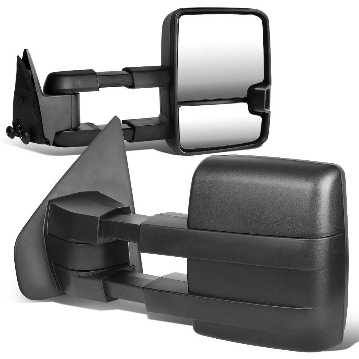 2004-2014 Ford F-150 Towing Mirrors Pair Black Unpowered