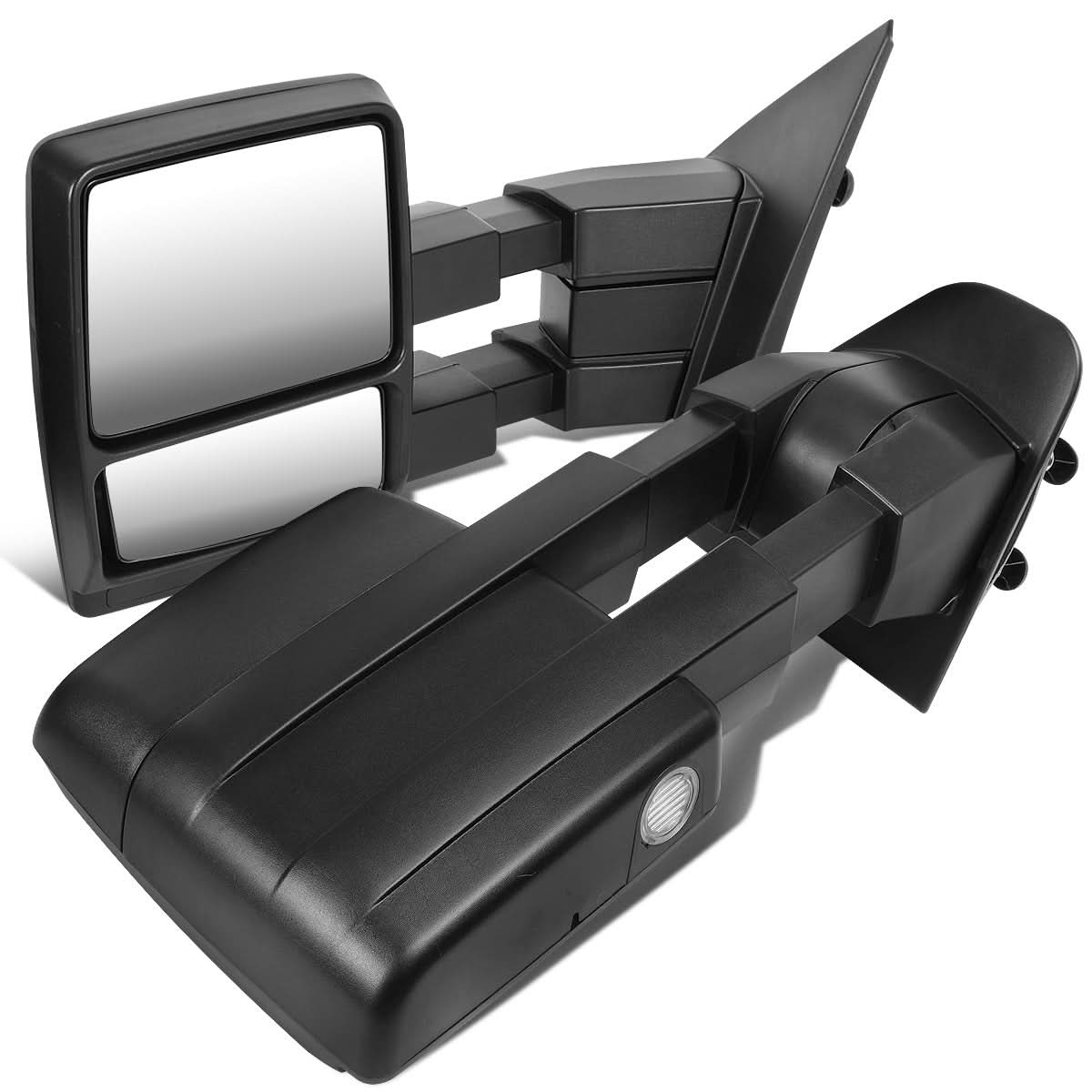 2004-2014 Ford F-150 Towing Mirrors Pair Black Unpowered