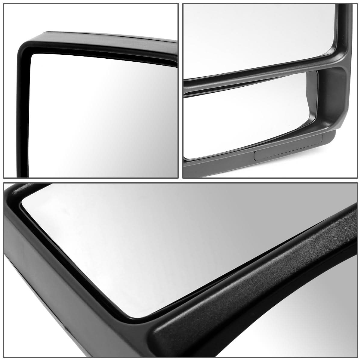 2004-2014 Ford F-150 Towing Mirrors Pair Black Unpowered