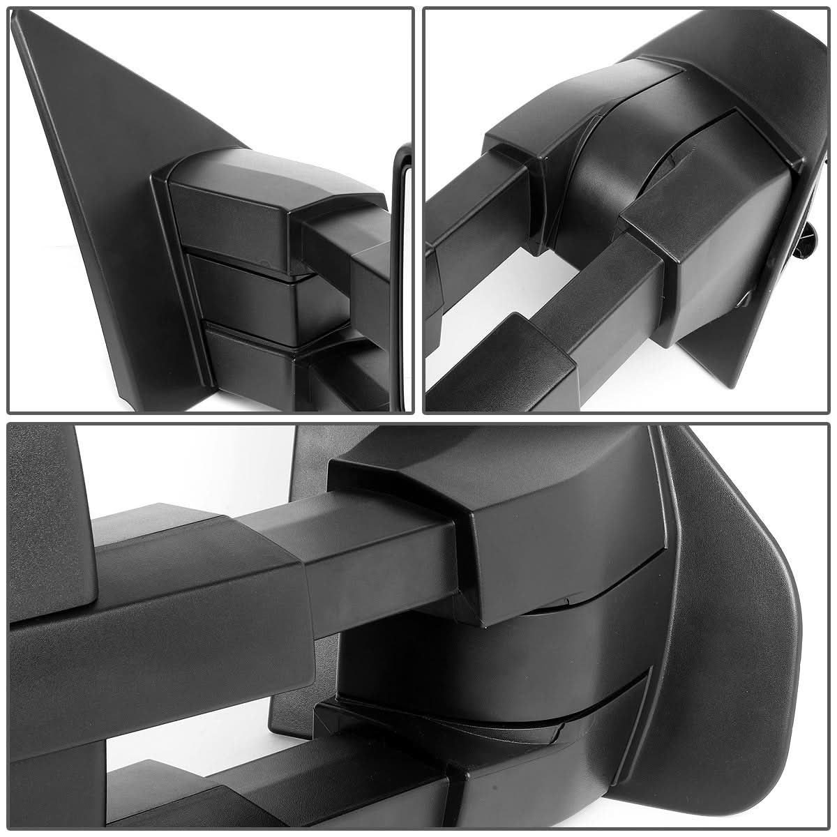 2004-2014 Ford F-150 Towing Mirrors Pair Black Unpowered