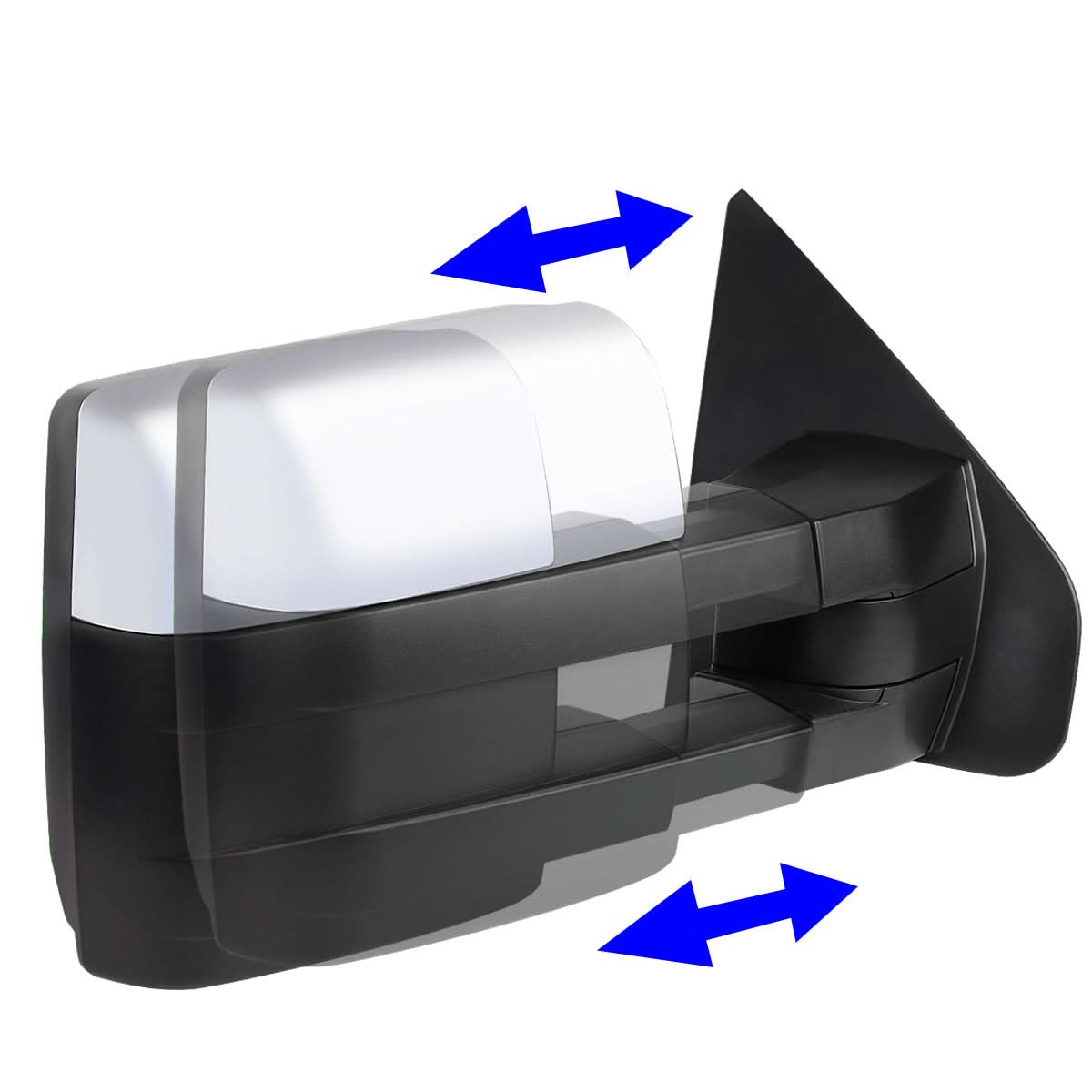 2004-2014 Ford F-150 Manual Heated Towing Mirrors - Chrome LED Amber