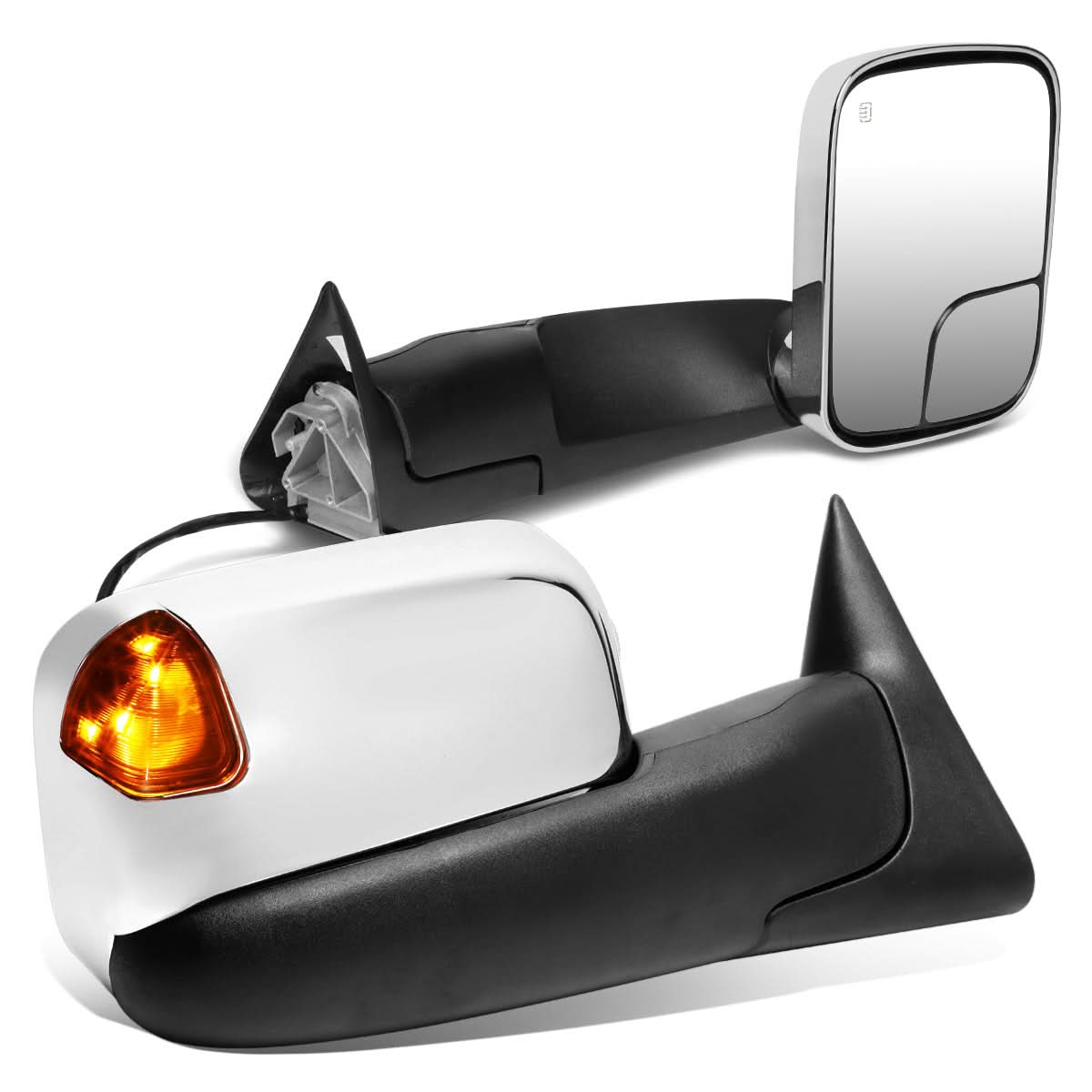 98-02 Dodge Ram 1500 2500 3500 Powered Heated LED Towing Mirrors Pair