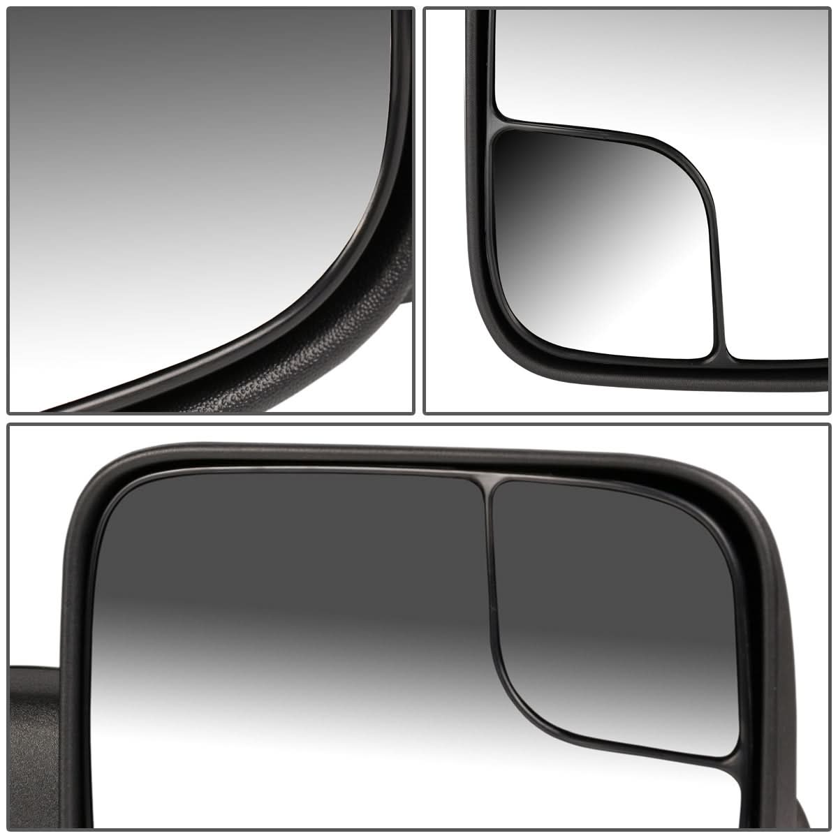02-08 Dodge Ram 1500 / 03-09 Ram 2500 3500 Manual Towing Mirrors - Black