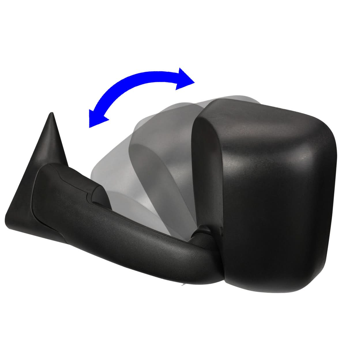 2002-2009 Dodge Ram Manual Towing Mirror - Left Side Black