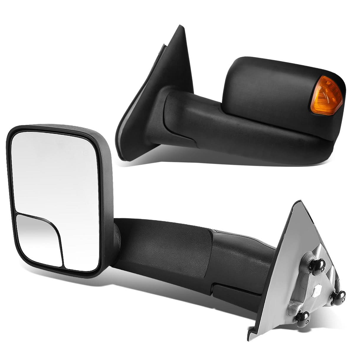 02-09 Dodge Ram Manual Towing Mirrors w/ LED Amber Signal - Pair