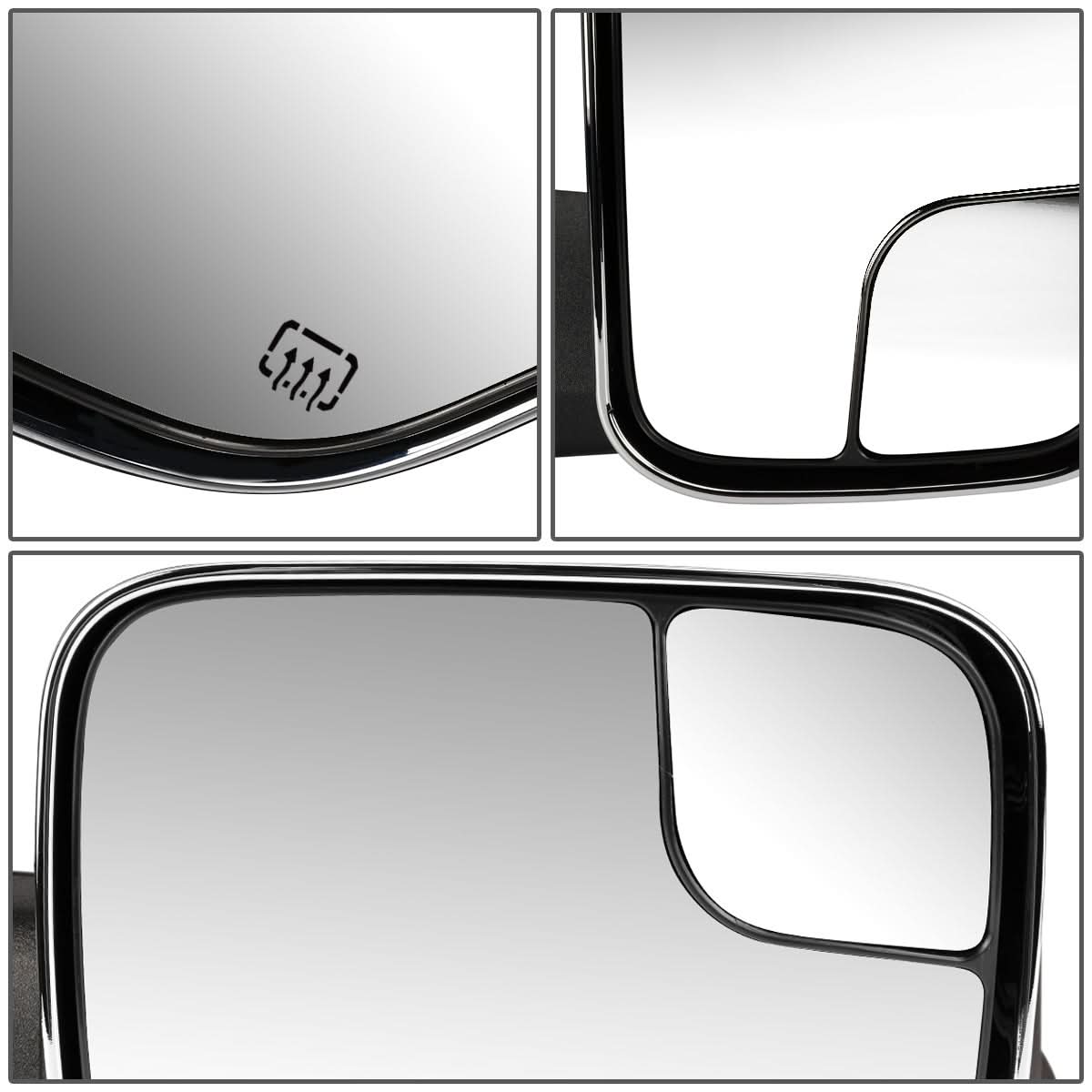 02-09 Dodge Ram Towing Mirrors Pair Powered Heated Chrome Signal