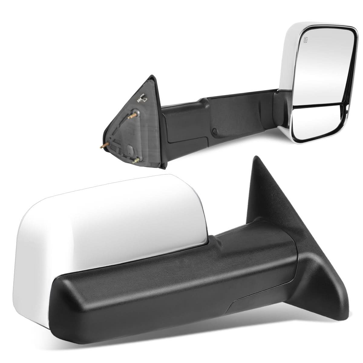 09-16 Dodge Ram Powered Heated Towing Mirrors - Chrome Pair