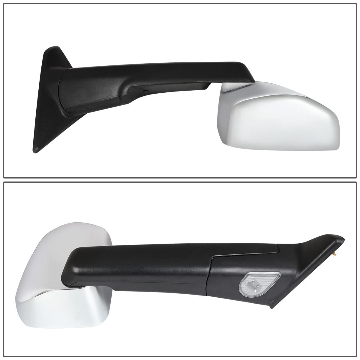 09-16 Dodge Ram Powered Heated Towing Mirrors - Chrome Pair