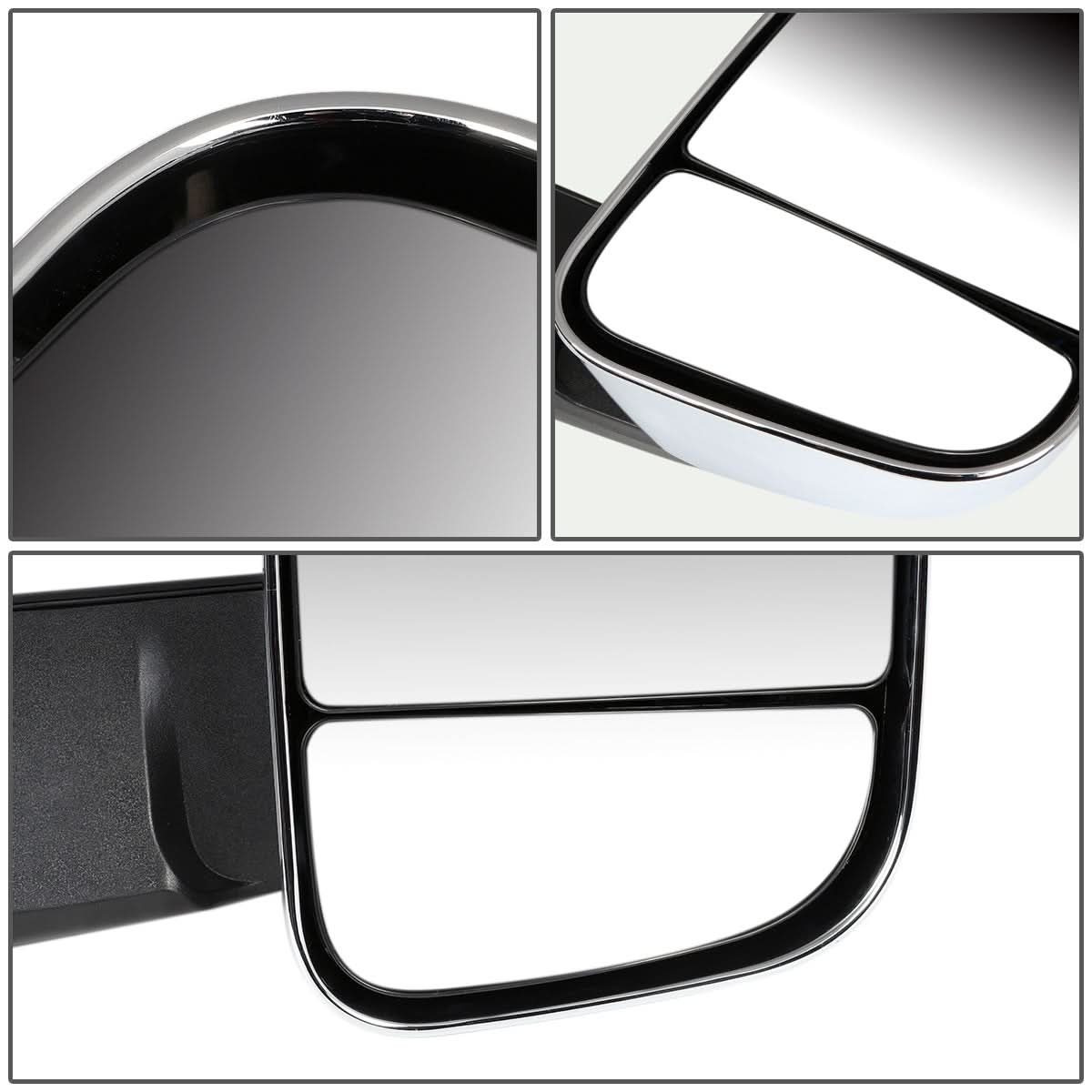 09-16 Dodge Ram 1500/2500/3500 Manual Towing Mirrors Chrome Pair