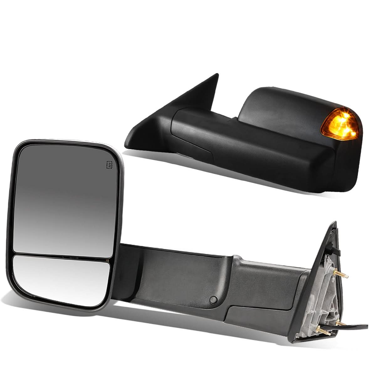 09-16 Dodge Ram Powered Heated LED Towing Mirrors - Black