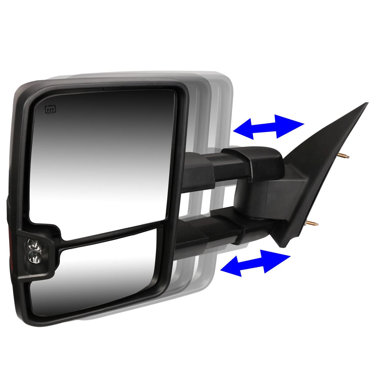 14-17 Chevrolet Silverado GMC Sierra Towing Mirrors - Powered Heated LED