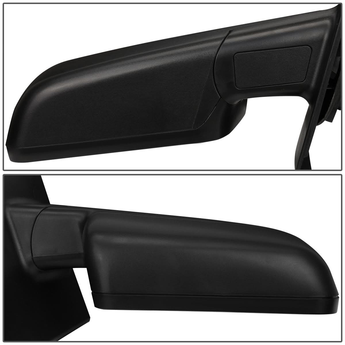 04-14 Ford F-150 Right Manual Towing Mirror - Black