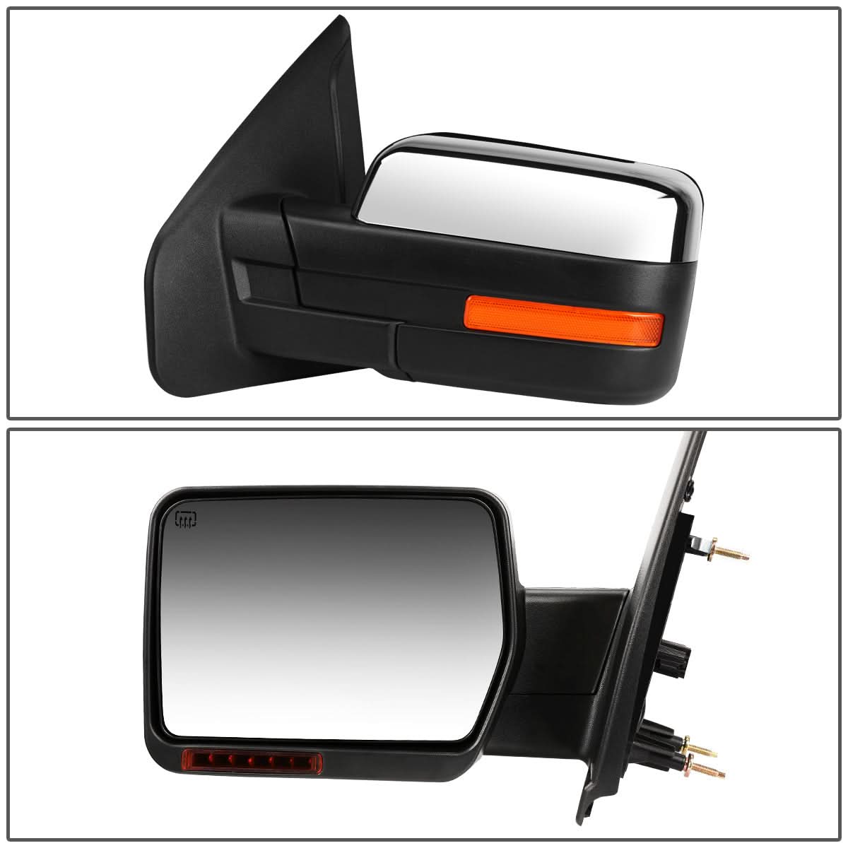 2004-2014 Ford F-150 Left Towing Mirror - Powered Heated Chrome