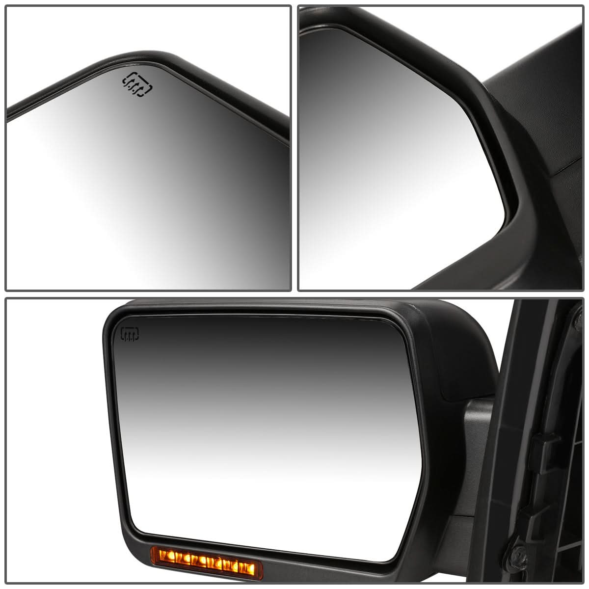 2004-2014 Ford F-150 Left Towing Mirror - Powered Heated Chrome