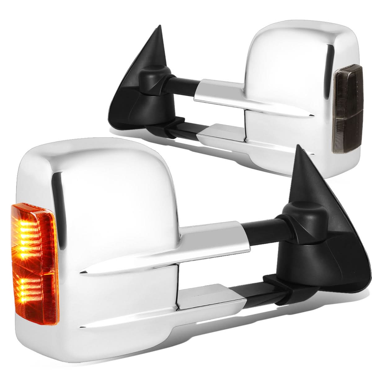 99-02 Chevy Silverado GMC Sierra Towing Mirrors Powered Heated Chrome