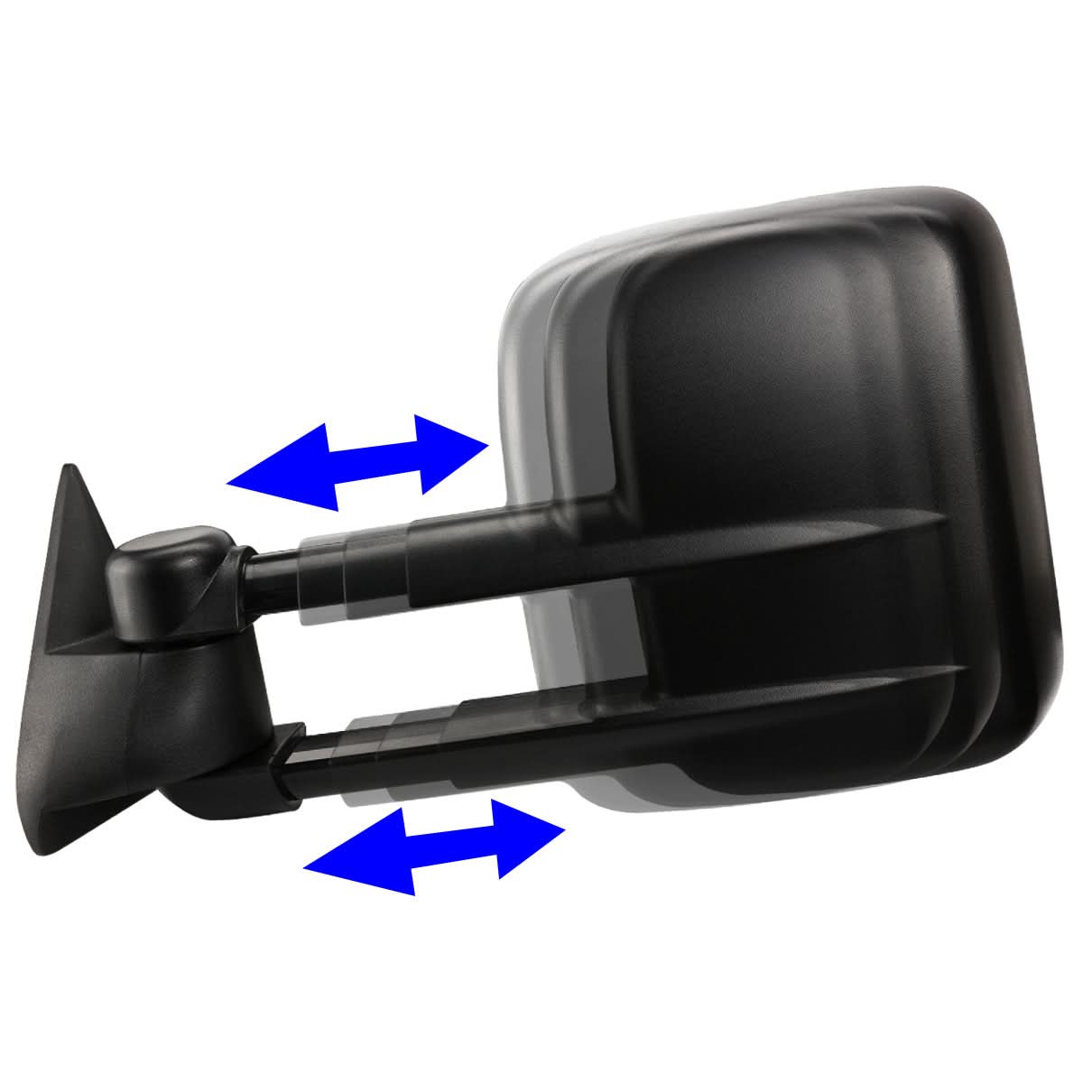 88-02 Chevrolet C/K Power Towing Mirrors Black Pair Non-Heated