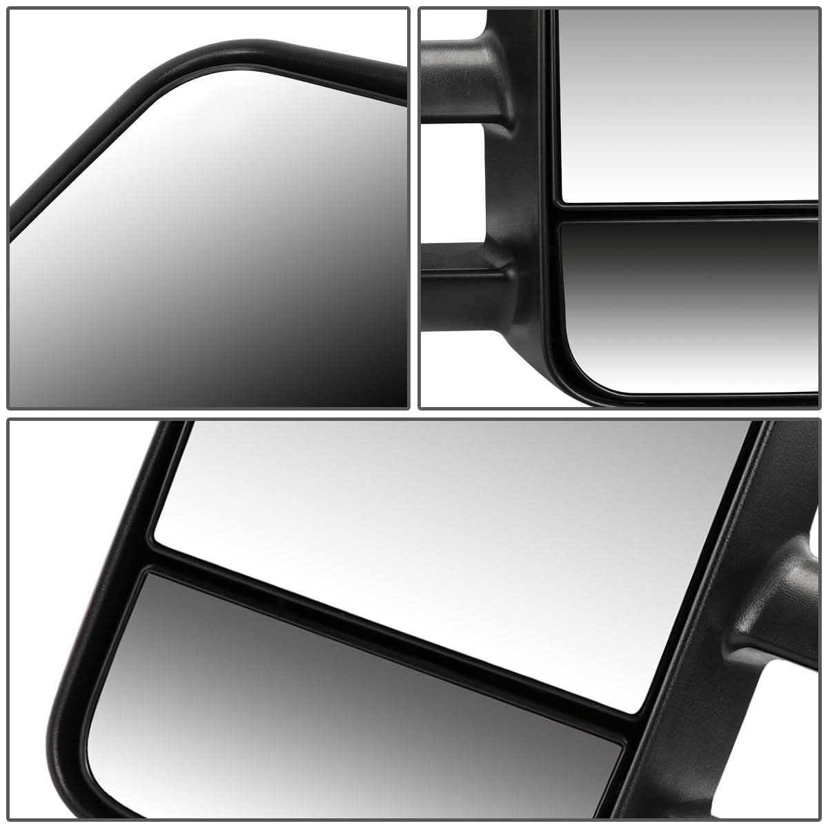 88-02 Chevrolet C/K Power Towing Mirrors Black Pair Non-Heated