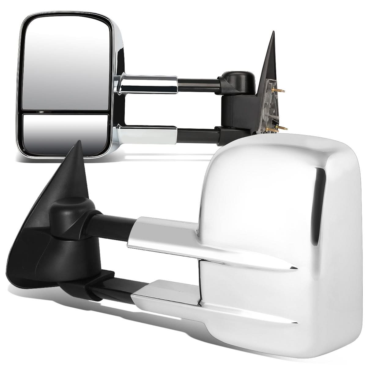 88-02 Chevrolet C/K Pickup Power Towing Mirror Pair Chrome