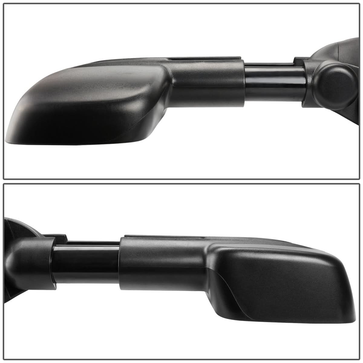 88-02 Chevrolet C/K 1500/2500/3500 Manual Towing Mirrors Black Pair