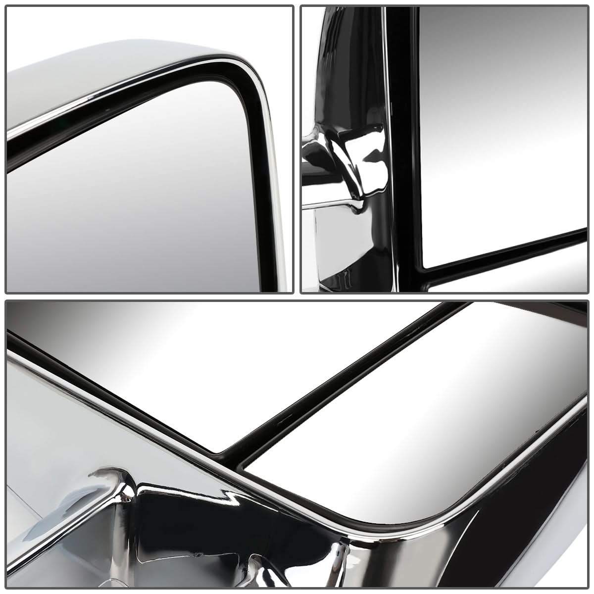 88-02 Chevrolet C/K Pickup Manual Towing Mirrors Chrome Pair