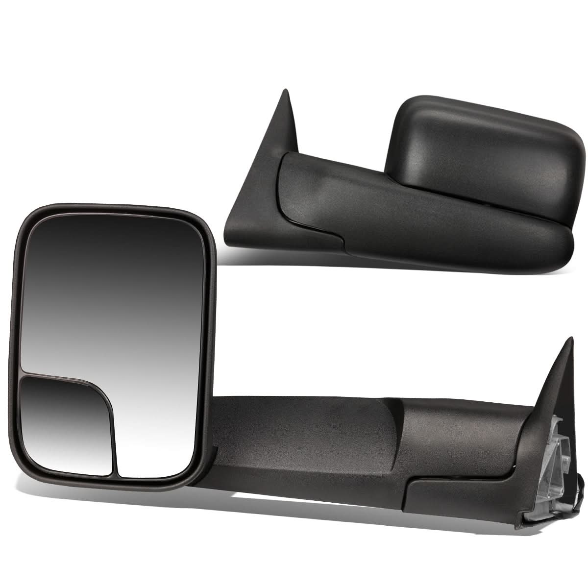 94-97 Dodge Ram 1500/2500/3500 Power Towing Mirror Pair - Black