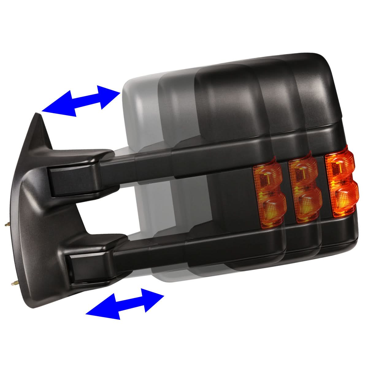 99-07 Ford F-250 F-350 F-450 F-550 Super Duty Towing Mirrors - Powered