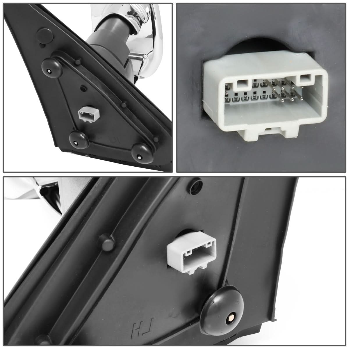 2007-2016 Toyota Tundra Powered Heated LED Towing Mirrors - Chrome