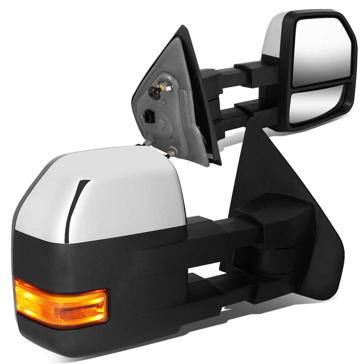 2004-2014 Ford F-150 Manual Towing Mirrors w/ Puddle Light & LED Signal