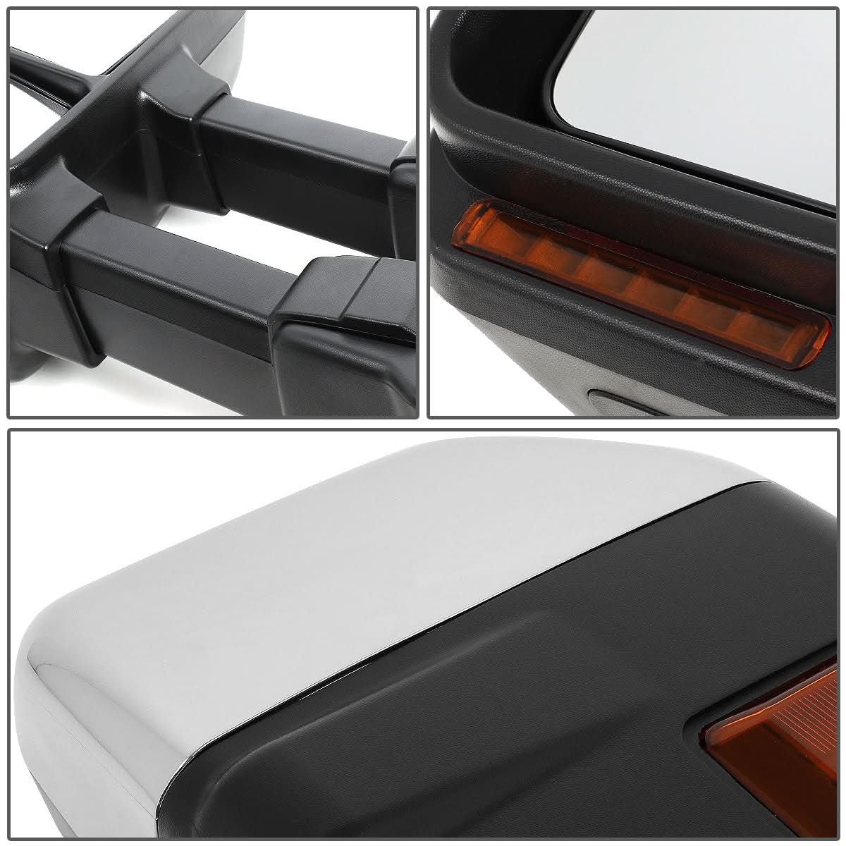 08-16 Ford F-250 F-350 F-450 F-550 Super Duty Manual Towing Mirrors LED