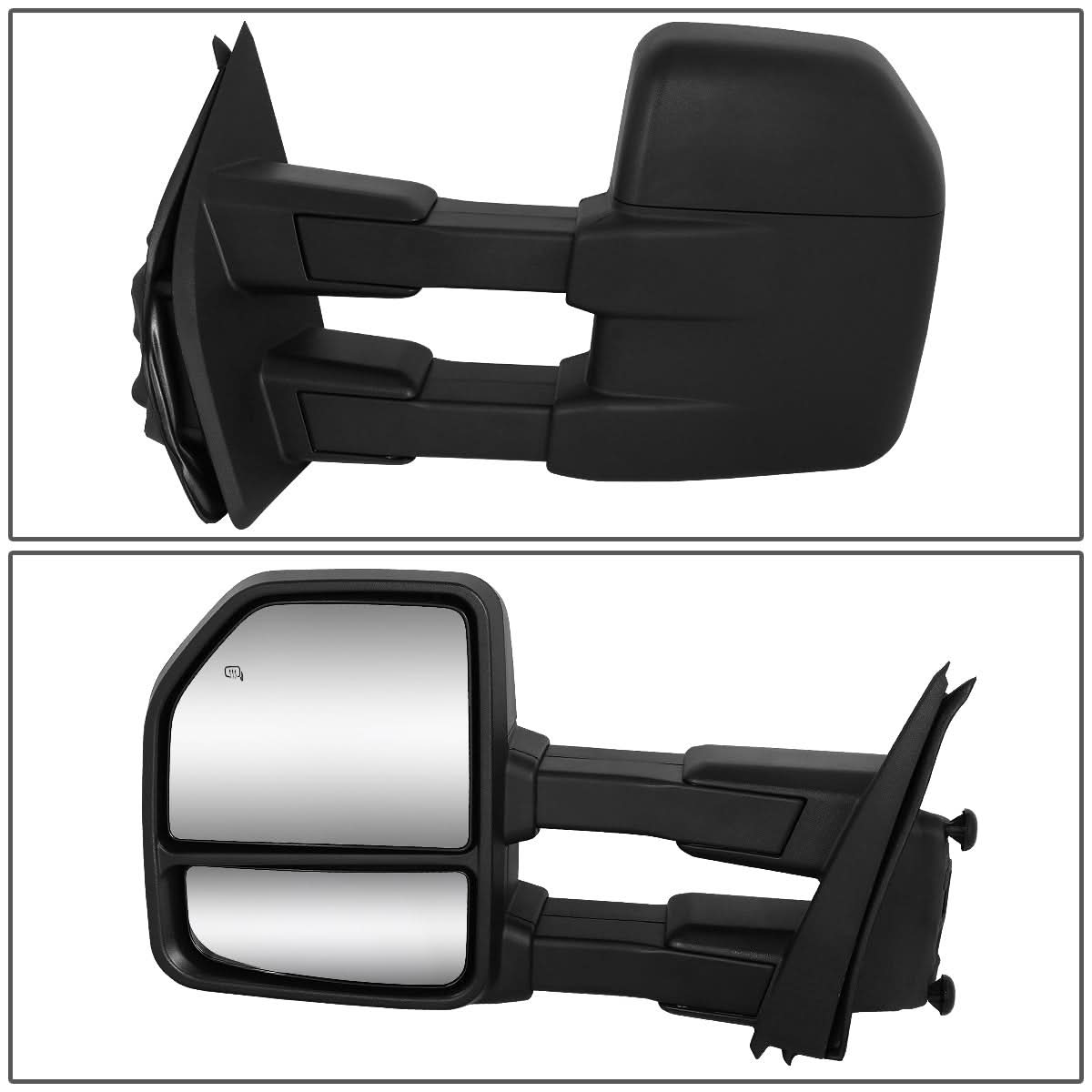 2015-2018 Ford F-150 OE Style Towing Mirrors - Powered Heated Black