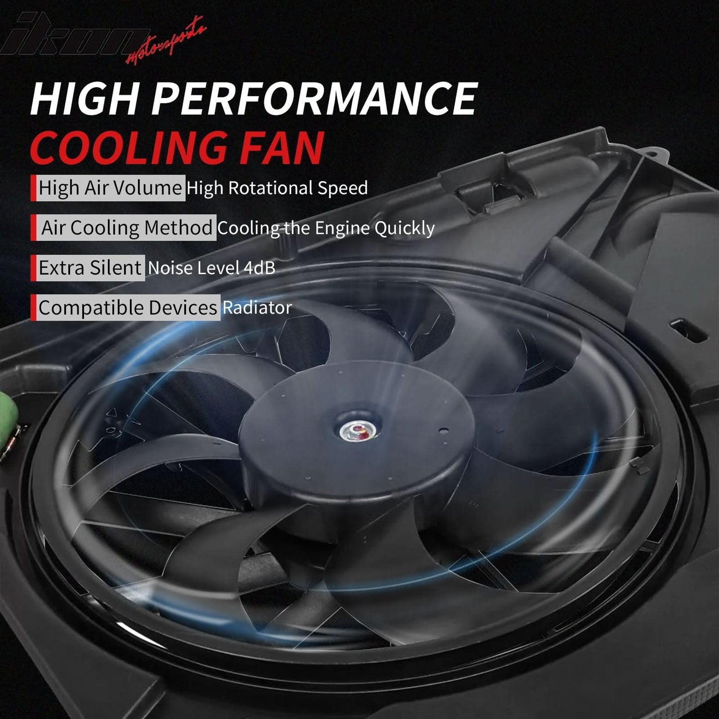 2008-2012 Honda Accord Coupe& Sedan Radiator Cooling Fan Assembly