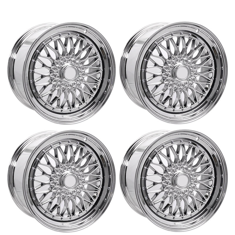 (4) 19X9.5 +40 5X114.3 / 5X120 Step Lip Deep Dish Mesh Wheels Rims