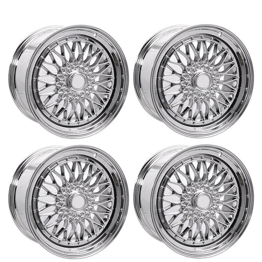 (4) 19X9.5 +40 5X114.3 / 5X120 Step Lip Deep Dish Mesh Wheels Rims