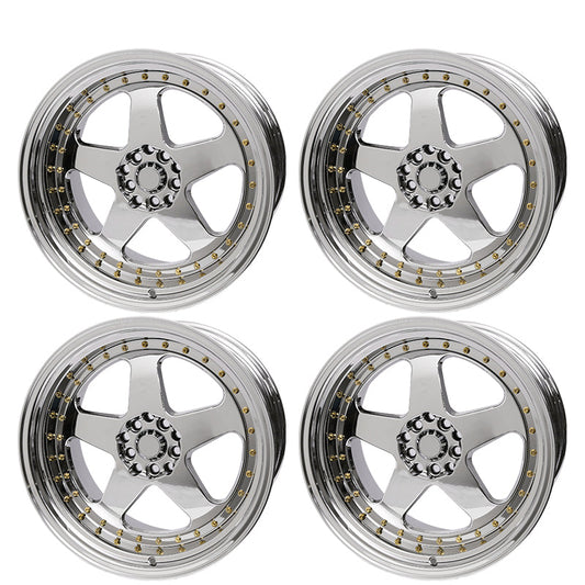 (4) 18X10 +30 5X100 / 5X114.3 Step Lip 5 Spoke Wheels Rims Replacement